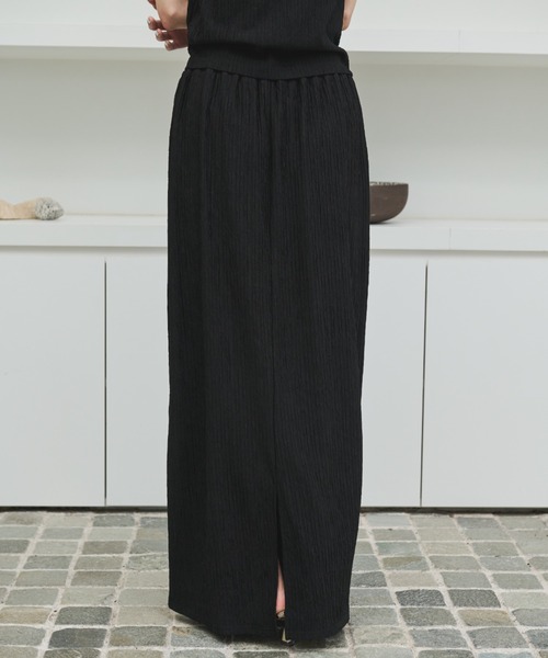 AIC.（エーアイシー）の「ワッシャー加工ロングスカート/セットアップ可能（スカート・レディース・ブラック/チャコールグレー/ブルー・FREE）」の11枚目の写真