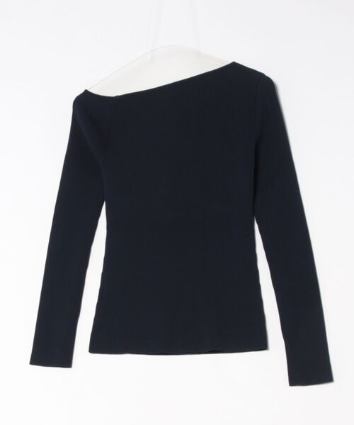 DRESSLAVE（ドレスレイブ）の「asymmetric off-shoulder pull(アシンメトリーオフショルダープルオーバー)（ニット/セーター・レディース・ネイビー/ホワイト・38）」の18枚目の写真