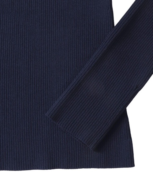 DRESSLAVE（ドレスレイブ）の「asymmetric off-shoulder pull(アシンメトリーオフショルダープルオーバー)（ニット/セーター・レディース・ネイビー/ホワイト・38）」の14枚目の写真