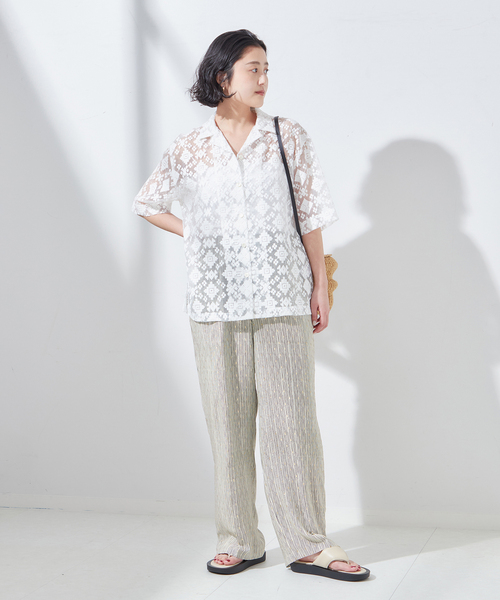 journal standard L'essage(ジャーナルスタンダードレサージュ)の「《追加2》DEVEAUX GOLDラメモノトーンイージーパンツ(その他パンツ・レディース・オートミール/ブラックミックス/ブラック系その他・FREE)」の21枚目の写真
