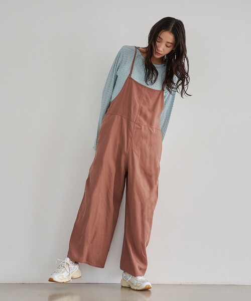 coen（コーエン）の「ライトデニムキャミサロペット（サロペット/オーバーオール・レディース・オフホワイト/ブラック/モカ/コバルトブルー・M/L）」の22枚目の写真