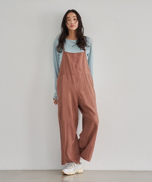 coen（コーエン）の「ライトデニムキャミサロペット（サロペット/オーバーオール・レディース・オフホワイト/ブラック/モカ/コバルトブルー・M/L）」の21枚目の写真