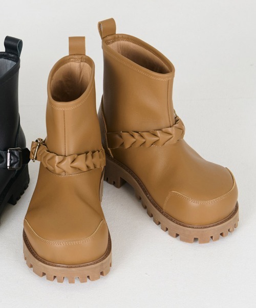 DISCOVERED（ディスカバード）の「mko12717-BRAID STRAP ENGINEER BOOTS エンジニアブーツ（ブーツ・メンズ・ブラック系その他/キャメル/イエロー系その他/ブラック・39/40/41/42/43/44）」の3枚目の写真