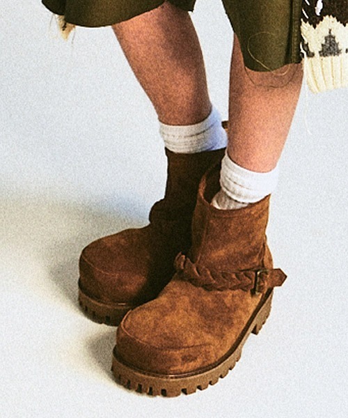 DISCOVERED（ディスカバード）の「mko12717-BRAID STRAP ENGINEER BOOTS エンジニアブーツ（ブーツ・メンズ・ブラック系その他/キャメル/イエロー系その他/ブラック・39/40/41/42/43/44）」の4枚目の写真