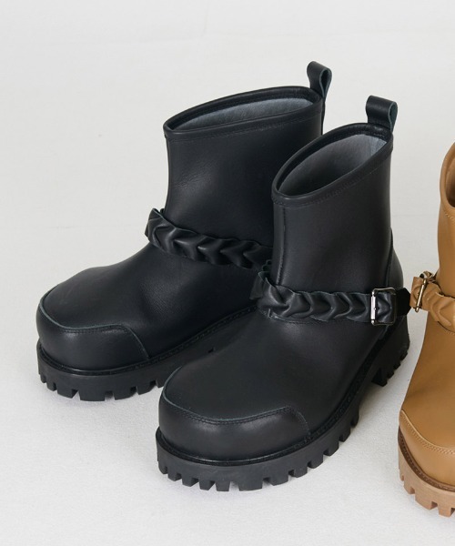 DISCOVERED（ディスカバード）の「mko12717-BRAID STRAP ENGINEER BOOTS エンジニアブーツ（ブーツ・メンズ・ブラック系その他/キャメル/イエロー系その他/ブラック・39/40/41/42/43/44）」の14枚目の写真