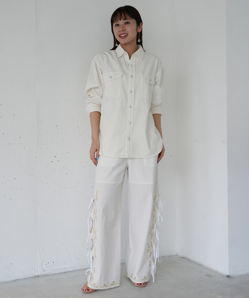 セール】《WEB/一部店舗限定》ribbon 刺しゅうパンツ（その他