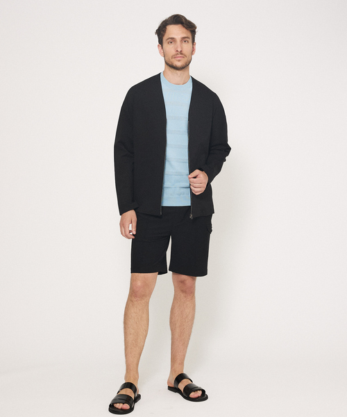 DESIGNWORKS(デザインワークス)の「【ストレッチポンチ】コットンコンプレッシャー ジップ ブルゾン(ブルゾン・メンズ・ブラック・50/48/46)」の2枚目の写真