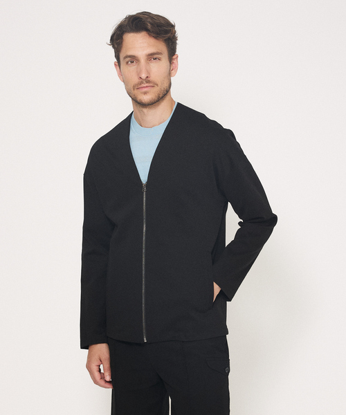 DESIGNWORKS(デザインワークス)の「【ストレッチポンチ】コットンコンプレッシャー ジップ ブルゾン(ブルゾン・メンズ・ブラック・50/48/46)」の10枚目の写真