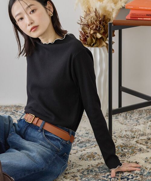 AMERICAN HOLIC（アメリカンホリック）の「針抜きテレコカットプルオーバー（Tシャツ/カットソー・レディース・ブラック/オレンジ/アイボリー/グレー・M/L）」の6枚目の写真