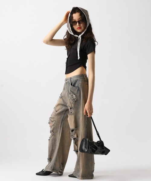 FOREVER 21（フォーエバー トゥエンティーワン）の「【2025SS】コンパクトスリムシャツ（シャツ/ブラウス・レディース・ブラック/ホワイト/グレー・FREE）」の13枚目の写真