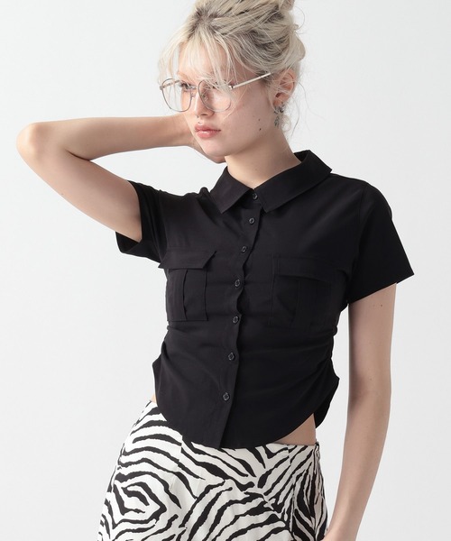 FOREVER 21（フォーエバー トゥエンティーワン）の「【2025SS】コンパクトスリムシャツ（シャツ/ブラウス・レディース・ブラック/ホワイト/グレー・FREE）」の18枚目の写真