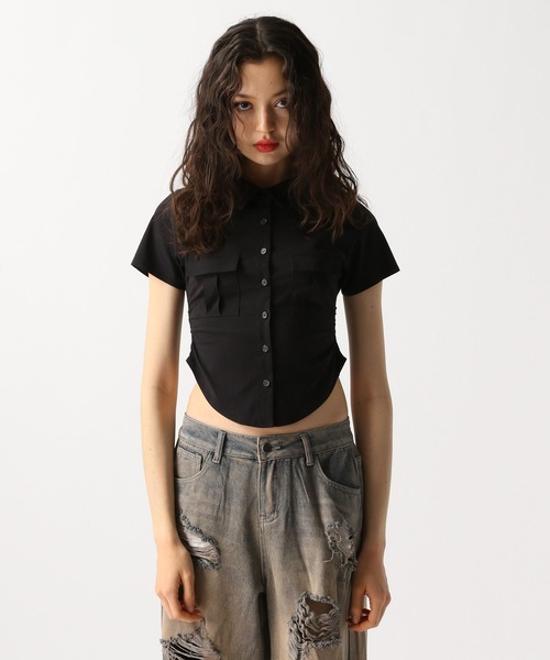 FOREVER 21（フォーエバー トゥエンティーワン）の「【2025SS】コンパクトスリムシャツ（シャツ/ブラウス・レディース・ブラック/ホワイト/グレー・FREE）」の19枚目の写真