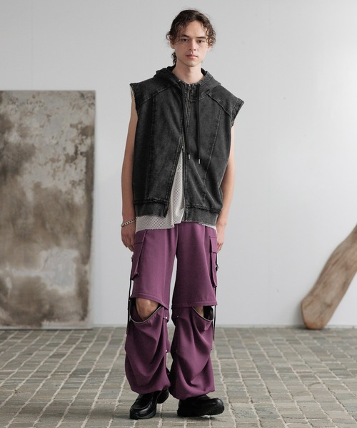 HARE（ハレ）の「【SETUP対応】2WAYベルトカーゴパンツ(HARE)（カーゴパンツ・メンズ・ブラック/オレンジ/グレー/パープル/ピンク・SMALL/MEDIUM）」の21枚目の写真