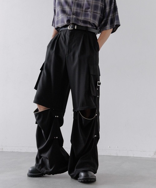 HARE 2way ベルテッドタック カーゴパンツ HARE（ハレ）の「2WAYベルテッドタックカーゴパンツ(HARE