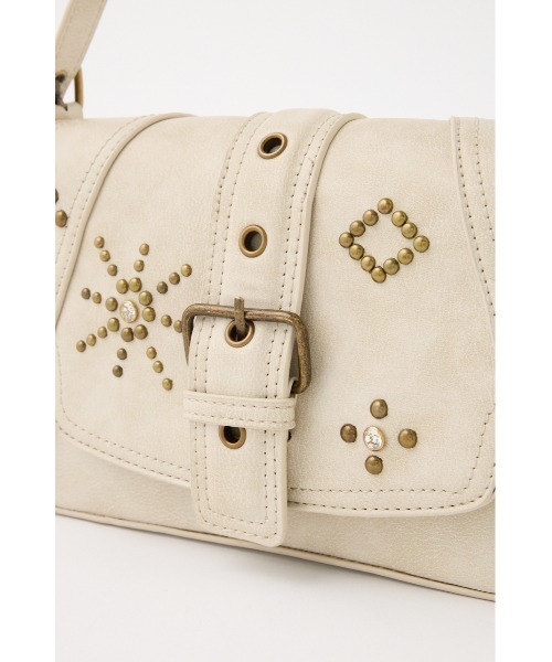 SLY(スライ)の「STUDS HAND BAG スタッズ ハンドバッグ(ハンドバッグ・レディース・アイボリー/ブラック/ブラウン・FREE)」の9枚目の写真