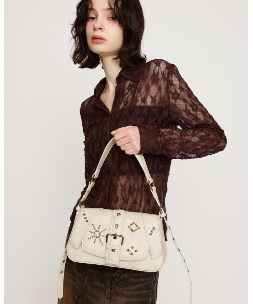 SLY（スライ）の「STUDS HAND BAG スタッズ ハンドバッグ