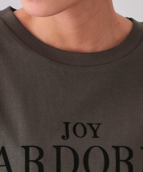 OPAQUE.CLIP（オペークドットクリップ）の「フロッキーロゴTシャツ【洗濯機洗い可】（Tシャツ/カットソー・レディース・ライトベージュ/チャコールグレー/ホワイト・42/40/38）」の13枚目の写真
