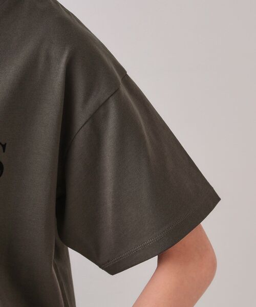 OPAQUE.CLIP（オペークドットクリップ）の「フロッキーロゴTシャツ【洗濯機洗い可】（Tシャツ/カットソー・レディース・ライトベージュ/チャコールグレー/ホワイト・42/40/38）」の14枚目の写真