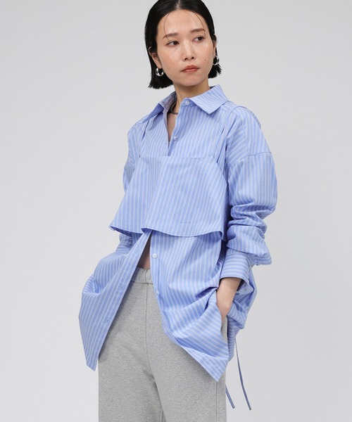 WILLFULLY（ウィルフリー）の「bustier layered stripe mixture
