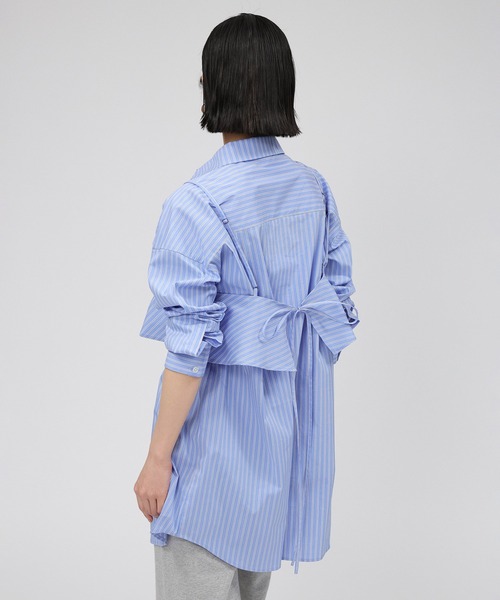 BABYLONE（バビロン）の「ビスチェ付きストライプシャツ（シャツ/ブラウス・レディース・サックスブルー/ピンク・フリー）」の19枚目の写真