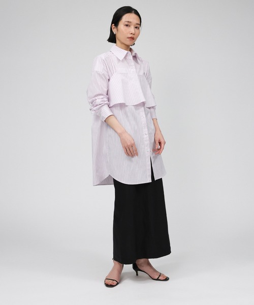 BABYLONE（バビロン）の「ビスチェ付きストライプシャツ（シャツ/ブラウス・レディース・サックスブルー/ピンク・フリー）」の11枚目の写真