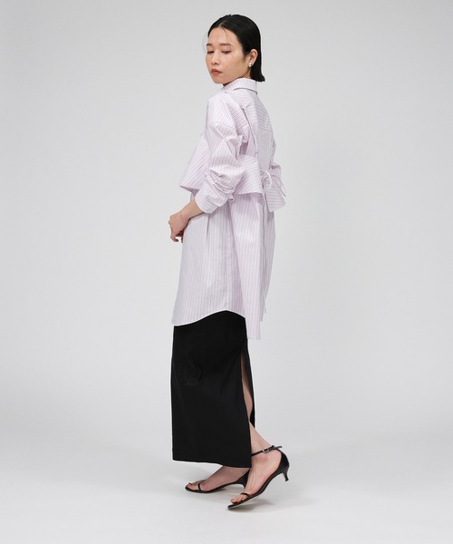 BABYLONE（バビロン）の「ビスチェ付きストライプシャツ（シャツ/ブラウス・レディース・サックスブルー/ピンク・フリー）」の12枚目の写真