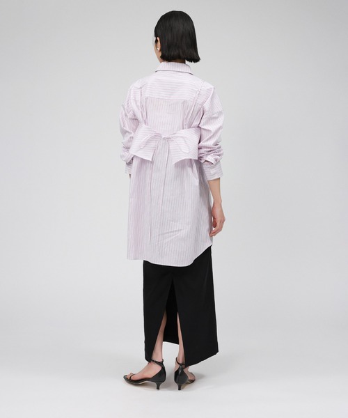 BABYLONE（バビロン）の「ビスチェ付きストライプシャツ（シャツ/ブラウス・レディース・サックスブルー/ピンク・フリー）」の13枚目の写真