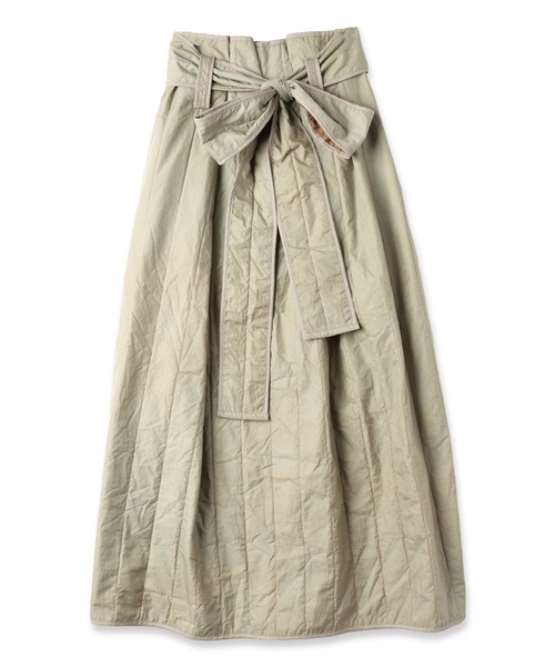 sneeuw（スニュウ）の「ウォッシュトキルティングスカート（スカート・レディース・グレー/ブラウン・ONESIZE）」の10枚目の写真