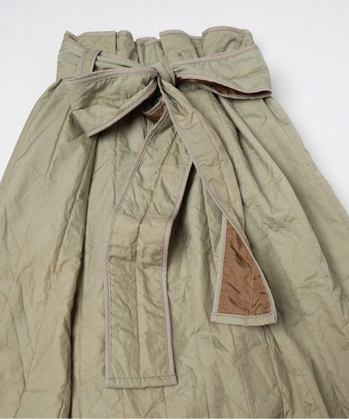 sneeuw（スニュウ）の「ウォッシュトキルティングスカート（スカート・レディース・グレー/ブラウン・ONESIZE）」の12枚目の写真