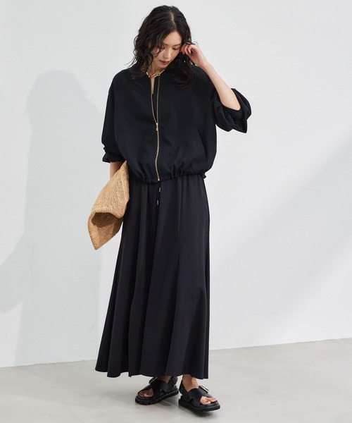 BARNYARDSTORM（バンヤードストーム）の「BARNYARDSTORM /　ポプリンZIPブルゾン【JAPAN FABRIC】ハンドウォッシャブル（ブルゾン・レディース・ブラック/チャコールグレー/ベージュ/ホワイト・S/M）」の10枚目の写真