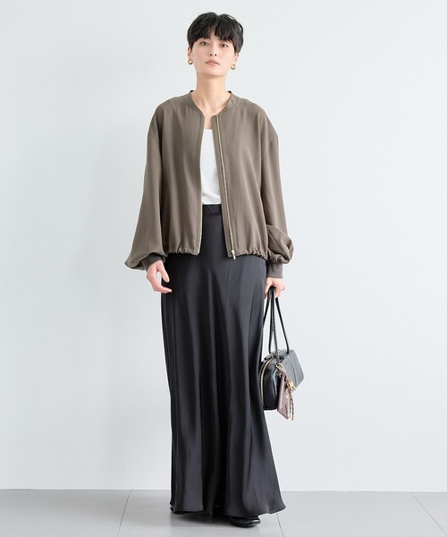 BARNYARDSTORM（バンヤードストーム）の「BARNYARDSTORM /　ポプリンZIPブルゾン【JAPAN FABRIC】ハンドウォッシャブル（ブルゾン・レディース・ブラック/チャコールグレー/ベージュ/ホワイト・S/M）」の13枚目の写真