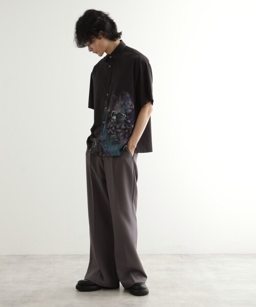 tk.TAKEO KIKUCHI（ティーケータケオキクチ）の「ペイント半袖シャツ（シャツ/ブラウス・メンズ・ネイビー系3/ホワイト系4/ブラック系3・02/03/04）」の18枚目の写真