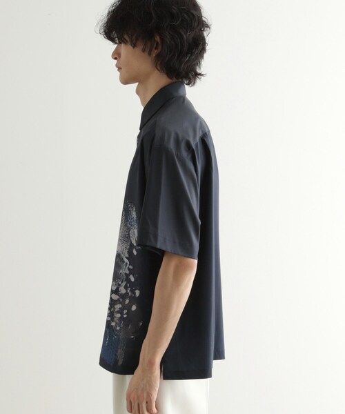 tk.TAKEO KIKUCHI（ティーケータケオキクチ）の「ペイント半袖シャツ（シャツ/ブラウス・メンズ・ネイビー系3/ホワイト系4/ブラック系3・02/03/04）」の10枚目の写真
