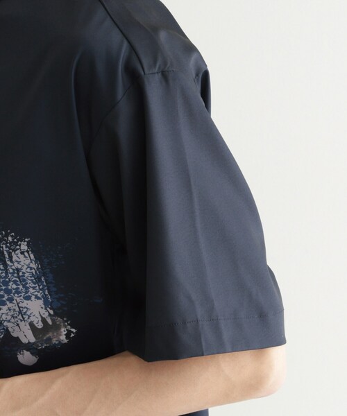 tk.TAKEO KIKUCHI（ティーケータケオキクチ）の「ペイント半袖シャツ（シャツ/ブラウス・メンズ・ネイビー系3/ホワイト系4/ブラック系3・02/03/04）」の7枚目の写真