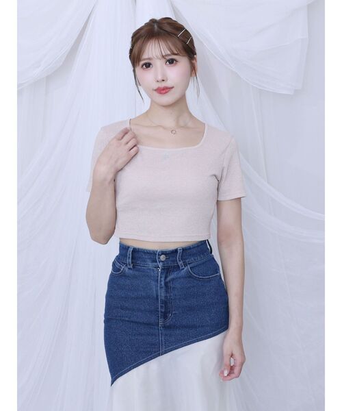 EATME（イートミー）の「ラインストーンロゴTシャツ（Tシャツ/カットソー・レディース・ピンク/ブラック/シルバー・FREE）」の18枚目の写真