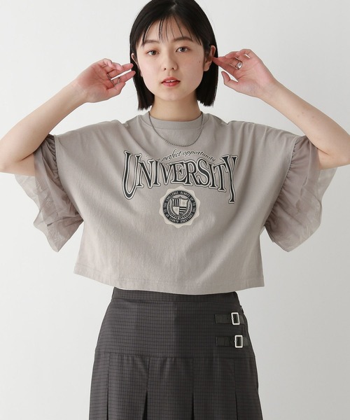 RAGEBLUE（レイジブルー）の「ﾁｭｰﾙｿﾃﾞﾌﾟﾘﾝﾄT/SS（Tシャツ/カットソー・レディース・グレー系2/ブラック系9/ブラック系8/グレー系3・SMALL/MEDIUM）」の8枚目の写真