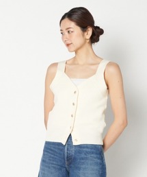 POPCORN KNIT BIJOU BUTTON VEST