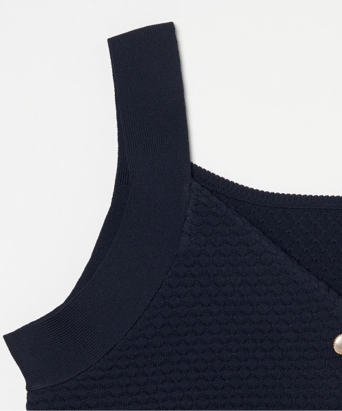 HELIOPOLE（エリオポール）の「POPCORN KNIT BIJOU BUTTON VEST（ニット/セーター・レディース・アイボリー/ネイビー/ピンク・38）」の13枚目の写真