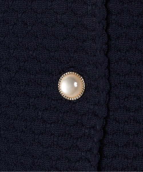 HELIOPOLE（エリオポール）の「POPCORN KNIT BIJOU BUTTON VEST（ニット/セーター・レディース・アイボリー/ネイビー/ピンク・38）」の11枚目の写真