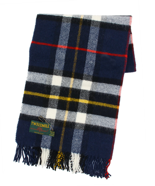 TWEED MILL（ツイードミル）の「TWEED MILL（ツイード ミル）　大判ストール（ストール/ショール・レディース・ライトグレー/ブルー/レッド/ストライプ・FREE）」の2枚目の写真