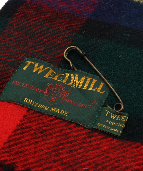 TWEED MILL（ツイードミル）の「TWEED MILL（ツイード ミル）　大判ストール（ストール/ショール・レディース・ライトグレー/ブルー/レッド/ストライプ・FREE）」の6枚目の写真