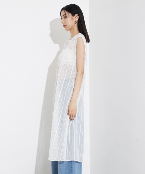 qualite(カリテ)の「オーガンジーストライプロングブラウス(シャツ/ブラウス・レディース・ストライプ・フリー)」の19枚目の写真