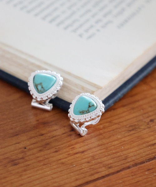 niko and...（ニコアンド）の「ウエスタンストーンイヤリング（イヤリング・レディース・ブラック/ライトブルー・0）」の2枚目の写真