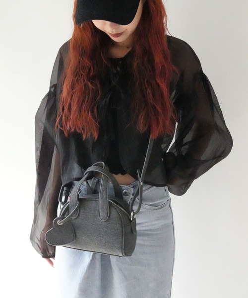 Jelly moo(ジェリームー)の「【 Jelly moo / ジェリームー 】 デニム風 フェイクレザー ミニボストン 2way ショルダー バッグ #_(ボストンバッグ・レディース・ブラック/ブルー/グレー・FREE)」の14枚目の写真
