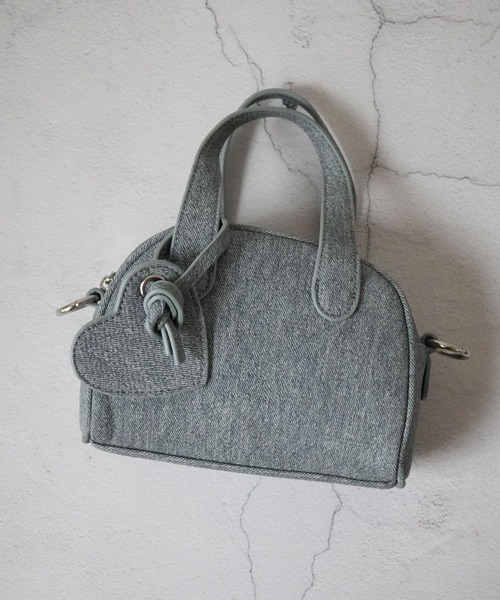 Jelly moo(ジェリームー)の「【 Jelly moo / ジェリームー 】 デニム風 フェイクレザー ミニボストン 2way ショルダー バッグ #_(ボストンバッグ・レディース・ブラック/ブルー/グレー・FREE)」の19枚目の写真