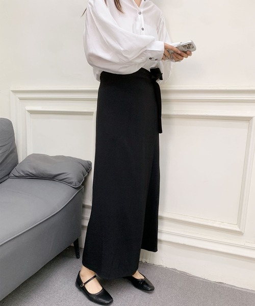 BANICO(バニコ)の「ラップ風ロングスカート(スカート・レディース・ベージュ/ブラック/グレー・MEDIUM/LARGE)」の19枚目の写真