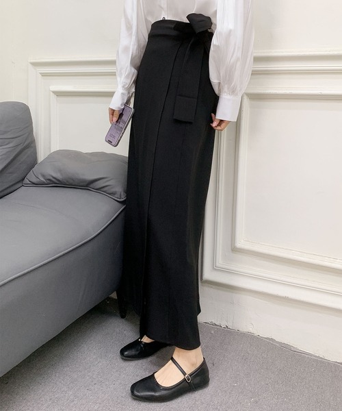 BANICO(バニコ)の「ラップ風ロングスカート(スカート・レディース・ベージュ/ブラック/グレー・MEDIUM/LARGE)」の21枚目の写真