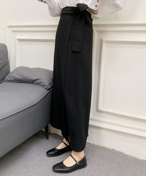 BANICO(バニコ)の「ラップ風ロングスカート(スカート・レディース・ベージュ/ブラック/グレー・MEDIUM/LARGE)」の16枚目の写真