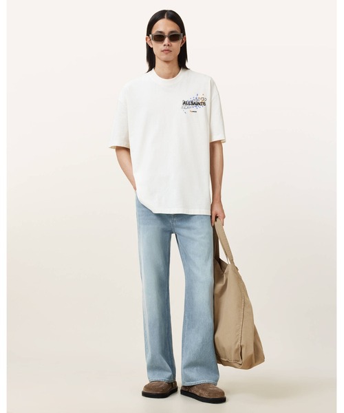 ALLSAINTS（オールセインツ）の「WAVY OVERSIZED CREW NECK T-SHIRT | WAVY オーバーサイズ クルー ネックTシャツ（Tシャツ/カットソー・メンズ・ホワイト・XS/S/M/L）」の3枚目の写真
