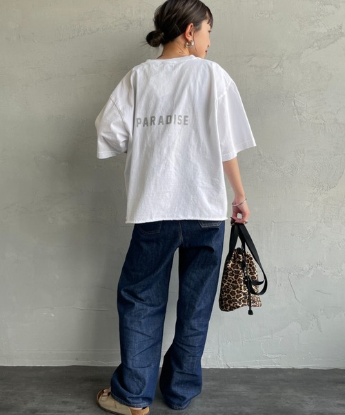 FUNG（ファング）の「[FUNG/ファング] WEEKEND カットオフ プリントＴシャツ（Tシャツ/カットソー・レディース・ホワイト・M）」の3枚目の写真
